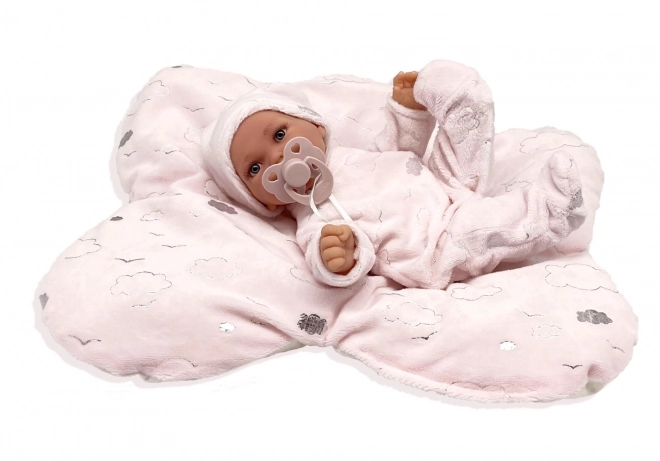 Antonio Juan 1235 PETIT - poupée réaliste bébé avec fonction de mouvement spéciale et corps en tissu doux - 27 cm