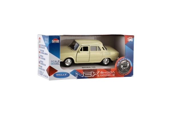 Voiture Welly Škoda 100 métal/plast 11cm 1:34 marche libre option 4 couleurs 15x7x7cm