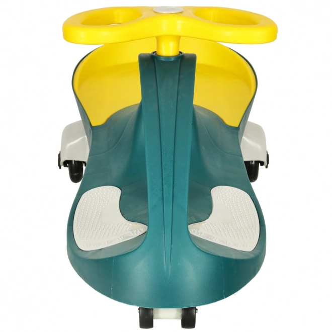 Véhicule gravitationnel pour enfant avec roues LED – Vert-Jaune