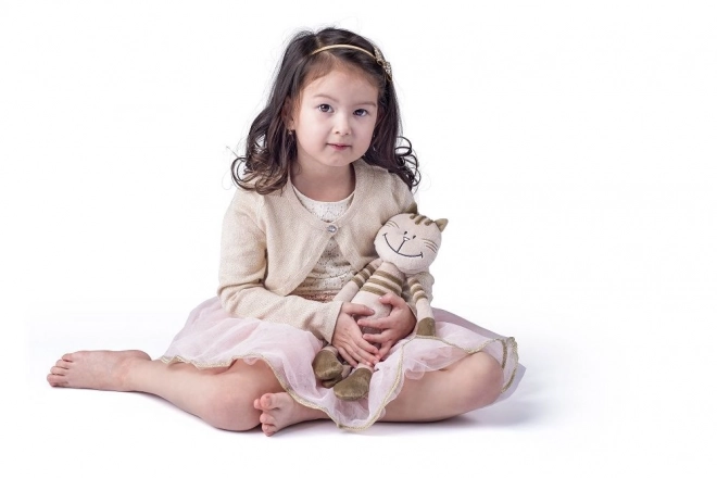 Chat en peluche beige Kaška