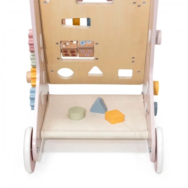 Chariot de marche en bois
