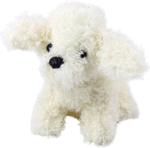Peluche Caniche nain blanc 20 cm