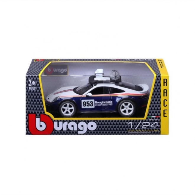 Bburago 1:24 Course - Porsche 911 Dakar - Bleu 953 Roughroads