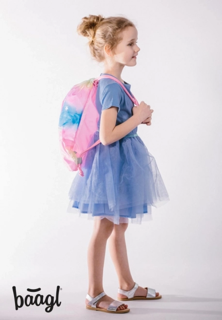 ENSEMBLE BAAGL 3 Airy Rainbow Unicorn : cartable, trousse, sac