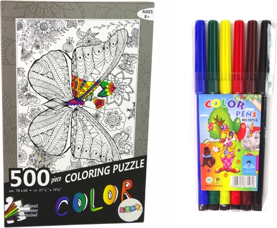 Coloriage Puzzle 500 pièces Papillon