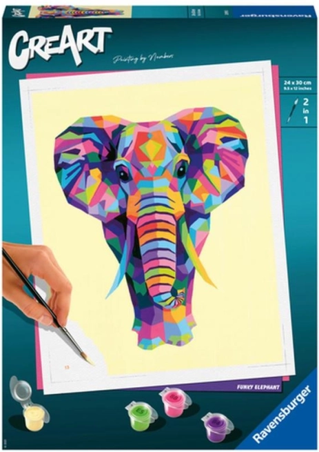 CreArt peinture par numéros – éléphant amusant