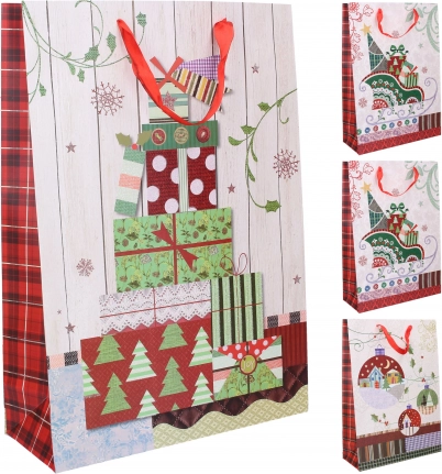 Sac cadeau en papier L 31 × 44 × 12 cm Noël
