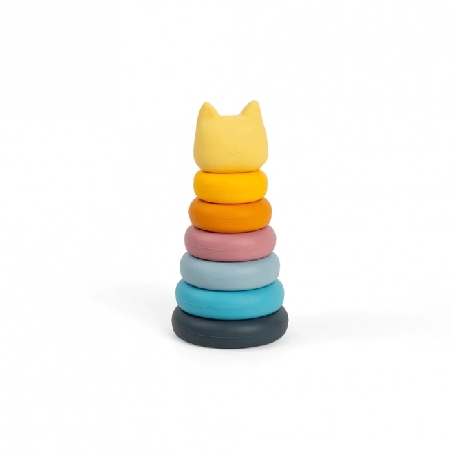 Jouet empilable en silicone en forme de chat