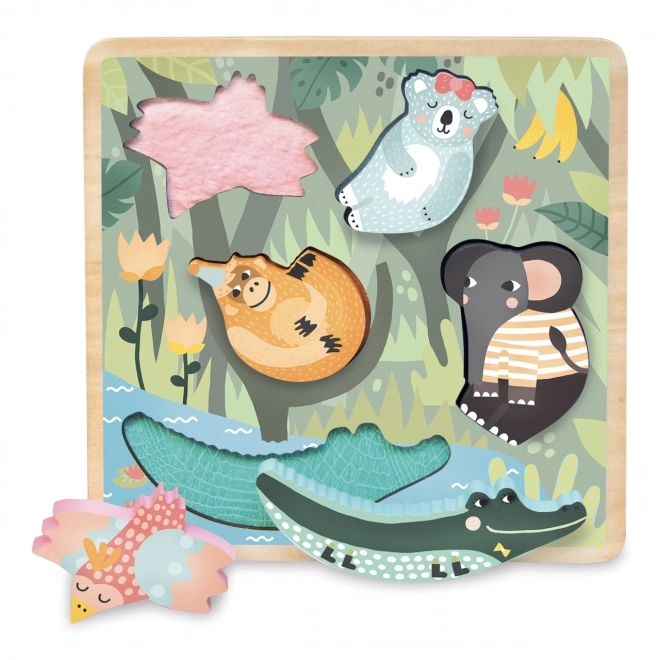 Puzzle d'encastrement Vilac - animaux exotiques