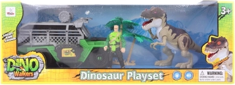Set dinosaure à piles avec 4x4 et figurine