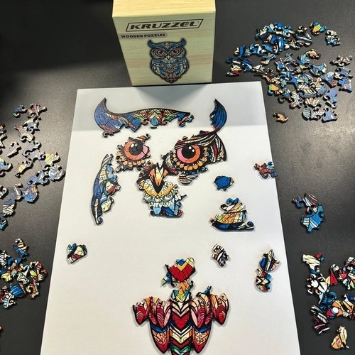 Puzzle en bois chouette Kruzzel