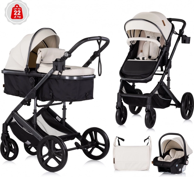 Poussette combinée Amore 2v1 Biscotta