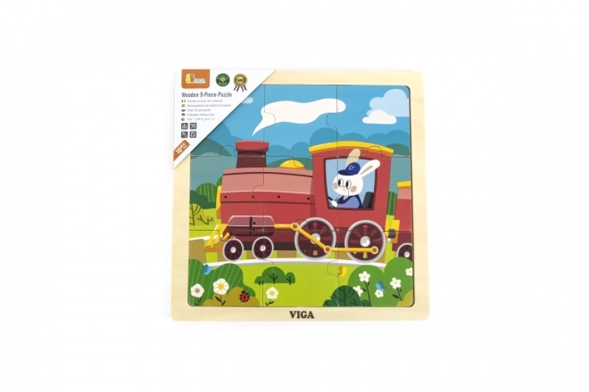 Puzzle en bois 9 pièces - Petit train