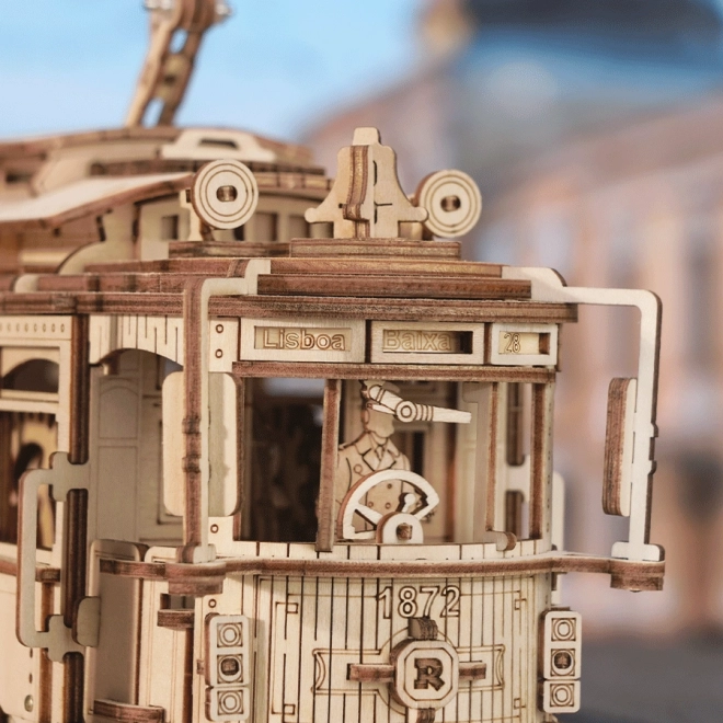 Puzzle mécanique en bois 3D RoboTime Tramway