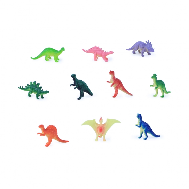 Ensemble de 10 figurines de dinosaures colorées pour enfants