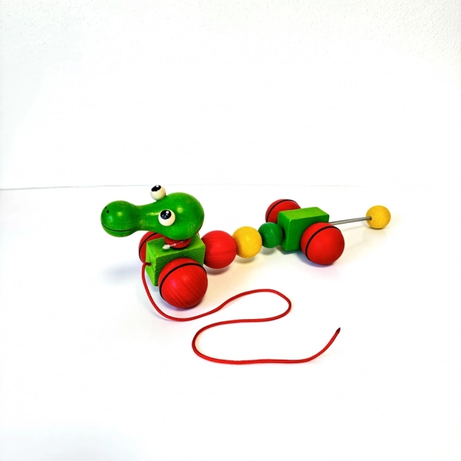 Jouet en bois à tirer Petit dragon