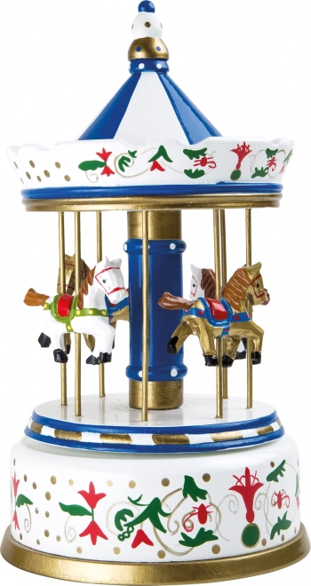 Boîte à musique en bois carrousel avec chevaux small foot
