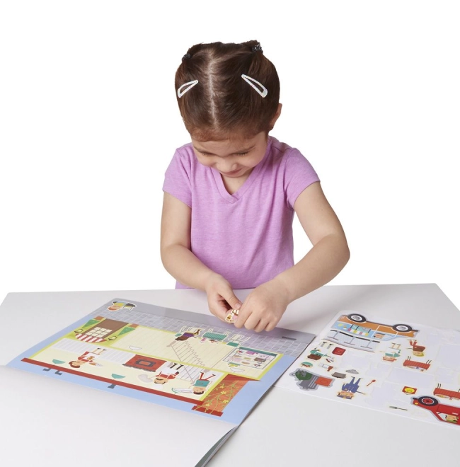 Jeu interactif avec des autocollants