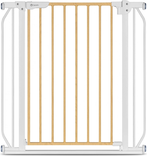 Barrière de sécurité Lionelo Truus Slim – blanc et bois naturel