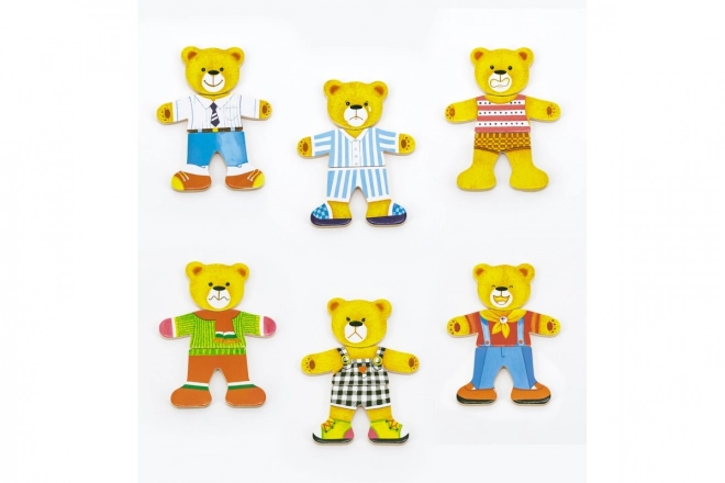 Puzzle en bois VIGA Habille l'ourson