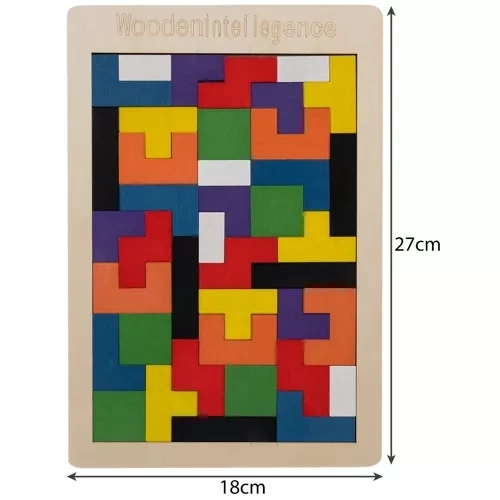 Puzzle en bois / tetris Kruzzel 22667