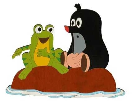 DoDo Grande décoration en bois Taupe et Grenouille