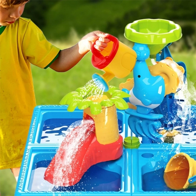 Woopie jouet d’eau de table 2-en-1 bac à sable avec chaise XL Aquapark