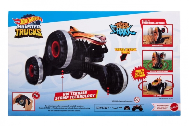 RC monster truck tout-terrain HOT WHEELS Tiger Shark 1:15