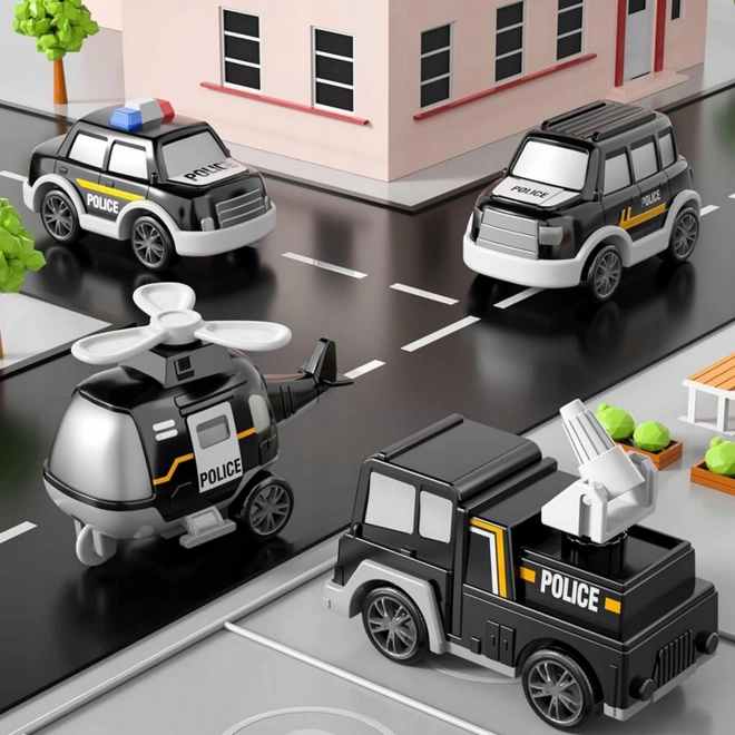 Camion de remorquage policier Woopie avec un ensemble de 5 véhicules