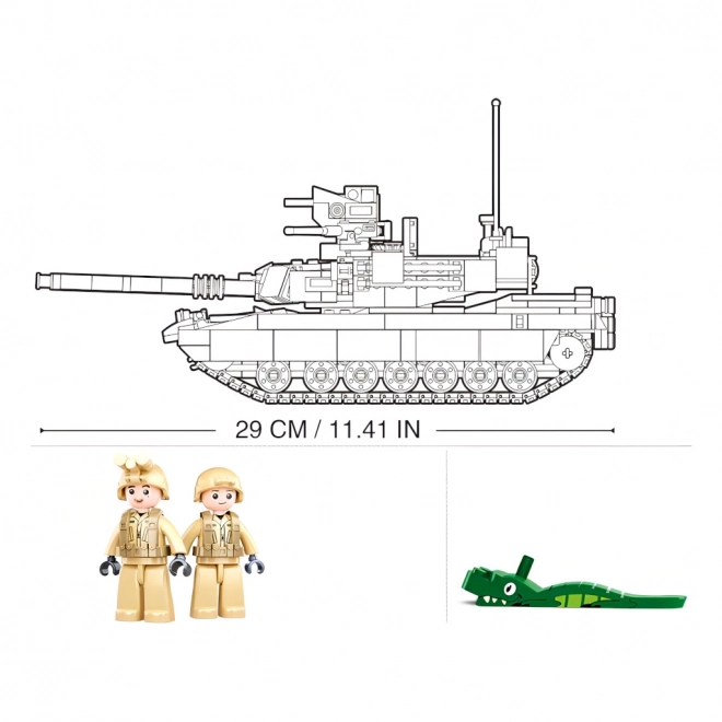 Briques Modèle Sluban M38-B0892 Tank de combat M1A2 Abrams