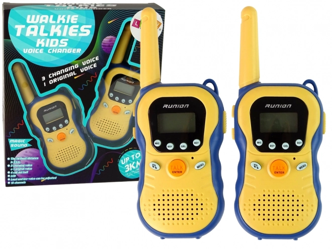 Émetteurs-récepteurs à ondes courtes pour enfants jaunes 2 pcs.