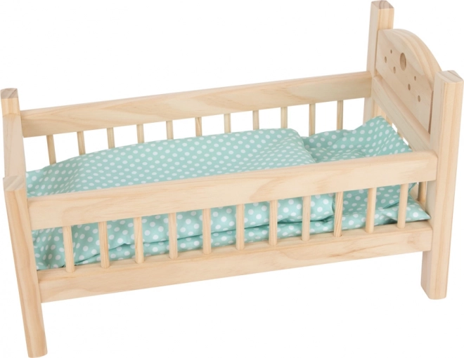 Small Foot Jouets en bois lit pour poupées naturel