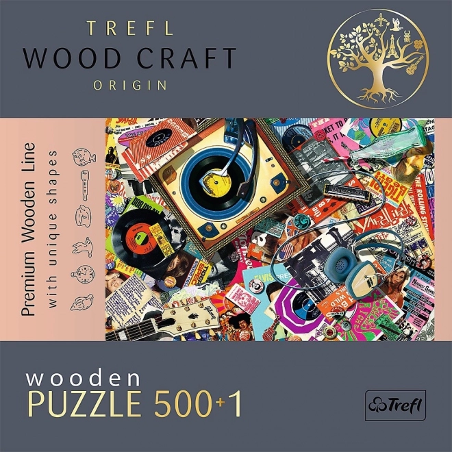 TREFL puzzle en bois réversible Dans le monde de la musique 501 pièces