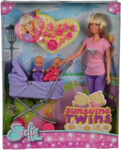 Poupée Steffi Love avec landau profond – violet