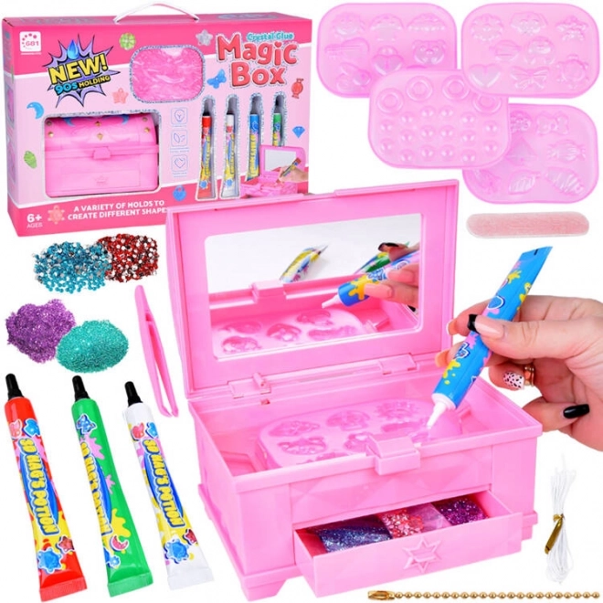 Kit créatif pour fabriquer des bijoux avec des gels magiques