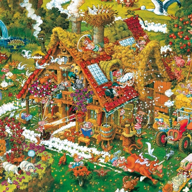 Heye Puzzle Cartoon Classics : Ferme en folie 1000 pièces