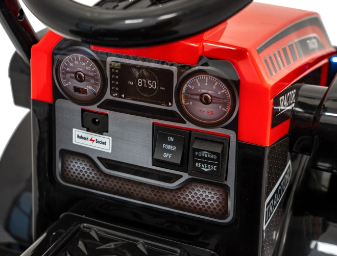 Tracteur électrique pour enfants avec lame – Rouge