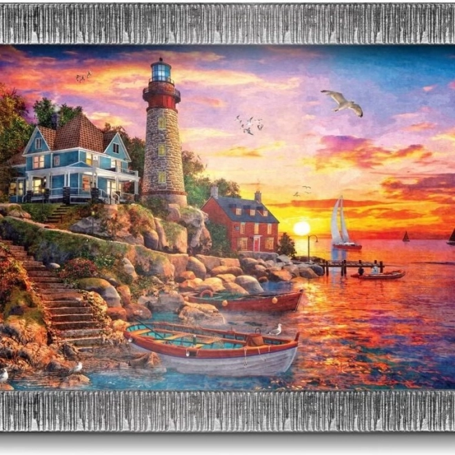 ART PUZZLE Puzzle avec cadre et colle Magnifique coucher de soleil 1000 pièces