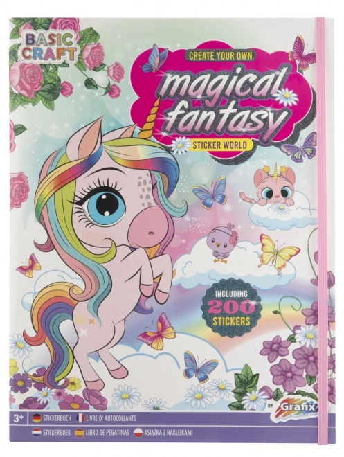 Livre de Fantasy Magique avec Autocollants