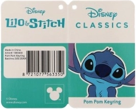 Pendentif pour clés Stitch avec pompon
