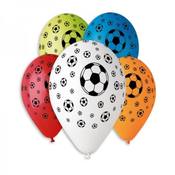 Ballons de football gonflables 30 cm - 5 pièces