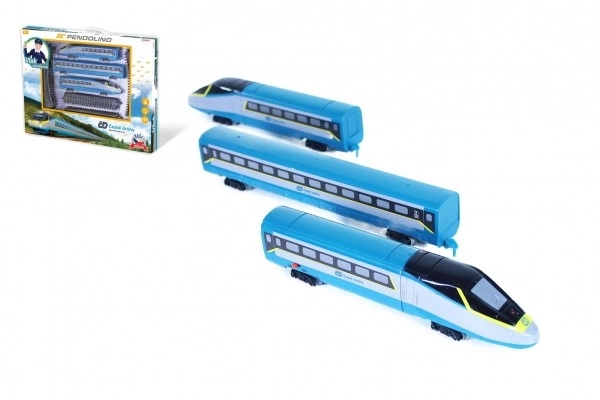 Ensemble ferroviaire SC Pendolino chemin de fer tchèque avec rails et effets