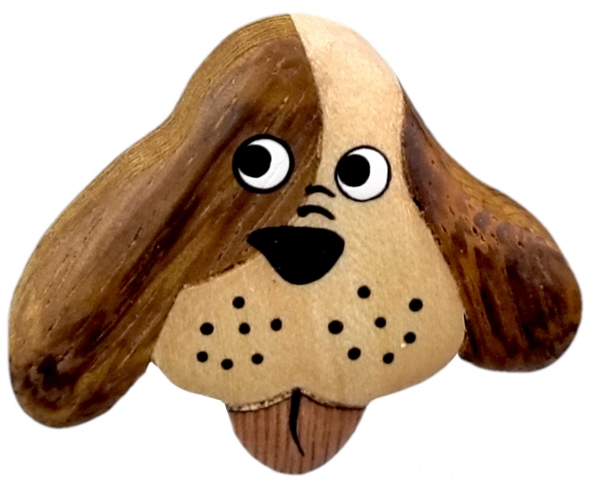 Crayon en bois avec tête de chien
