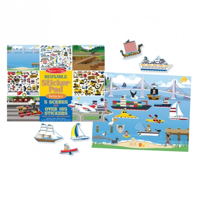 Melissa & Doug - autocollants réutilisables Véhicules