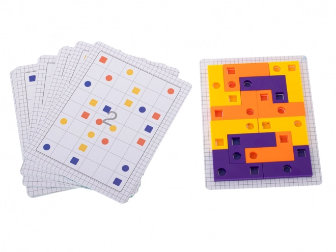 Jeu logique Puzzle Tetris avec cartes