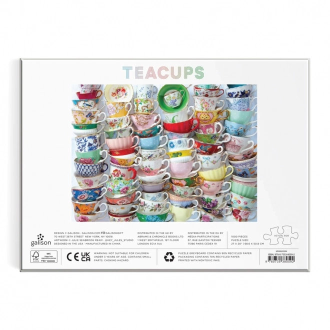 Puzzle Tasses à thé 1000 pièces