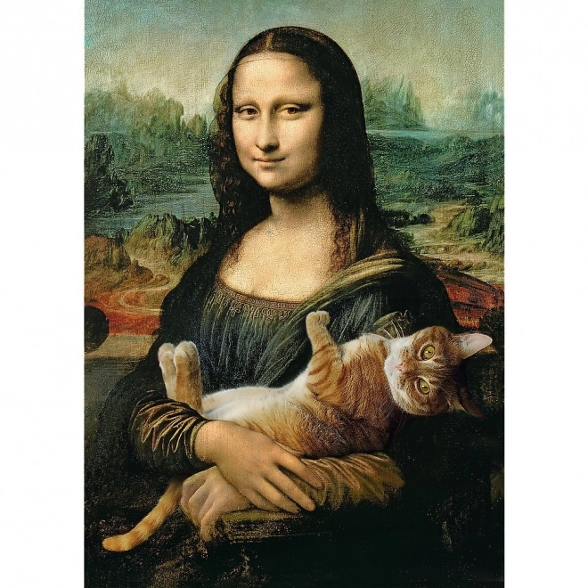 Puzzle Mona Lisa avec le chat Mruček, 500 pièces