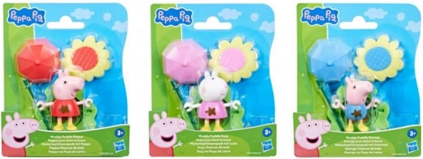 Peppa Pig amusante dans la flaque et la boue, figurine