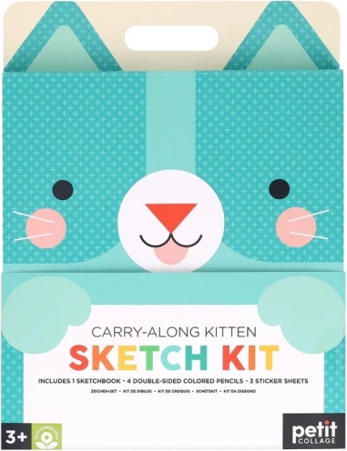 Petit Collage kit créatif de voyage chat
