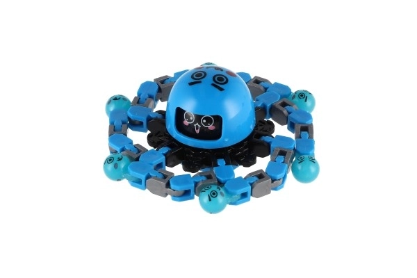 Gyroscope à main mécanique plastique 7 cm lumineux dans le noir 3 couleurs sur carte 12 pièces en boîte